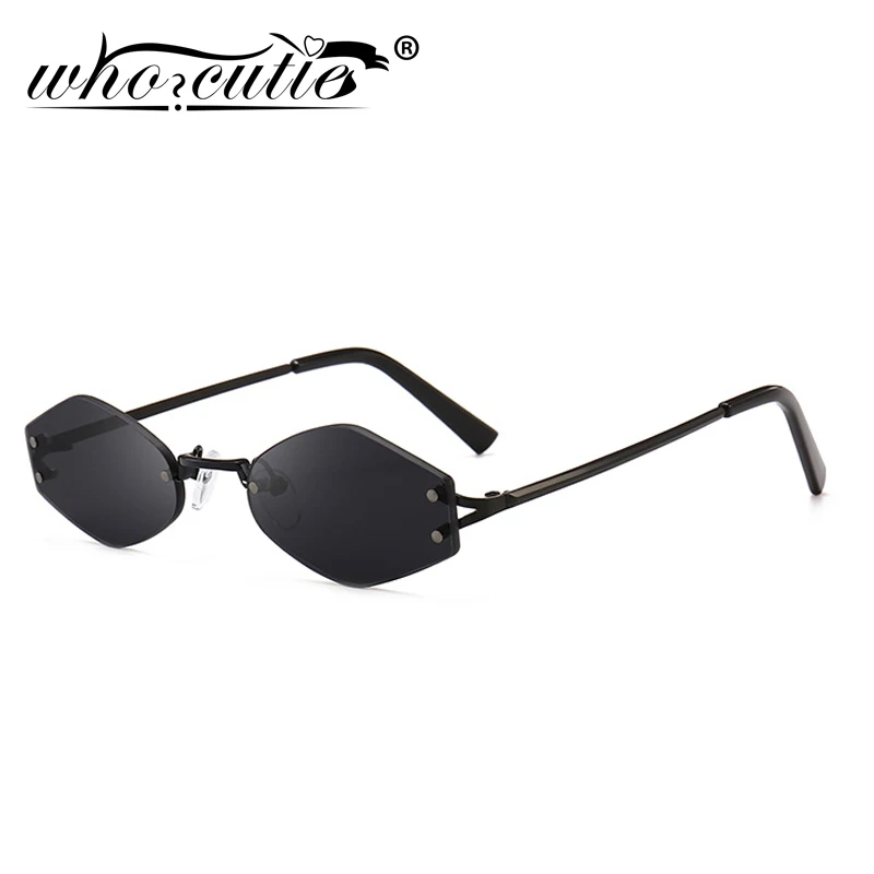90s Retro Kendall and Kylie Sunglasses Women Brand Design 2025 Vintage Tint Yellow Red Lens Frameless Sun Glasses Shades OM565 image 2