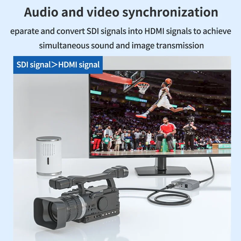 Acasis 3G Video Micro Converter SDI to HDMI-compatible To SDI Adapter Converter with Audio Auto Format Detection For Camera
