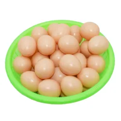 100 pcs Hatching Egg Hen Poultry Breeding Simulation Fake Plastic Artificial Eggs DIY Painting Easter Egg Educational Toy