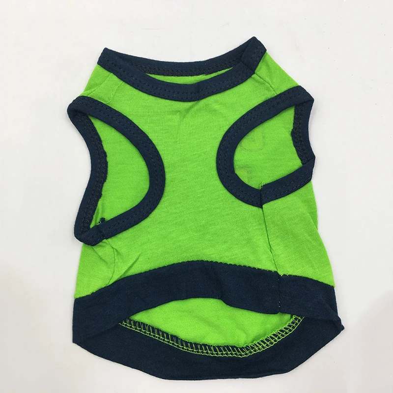 1 Piece Pet Dog Vest Puppy Summer Fashion Green T-Shirt  Dog Letter Print CHAMP#1 Small Dog Clothes XS S M Sizes