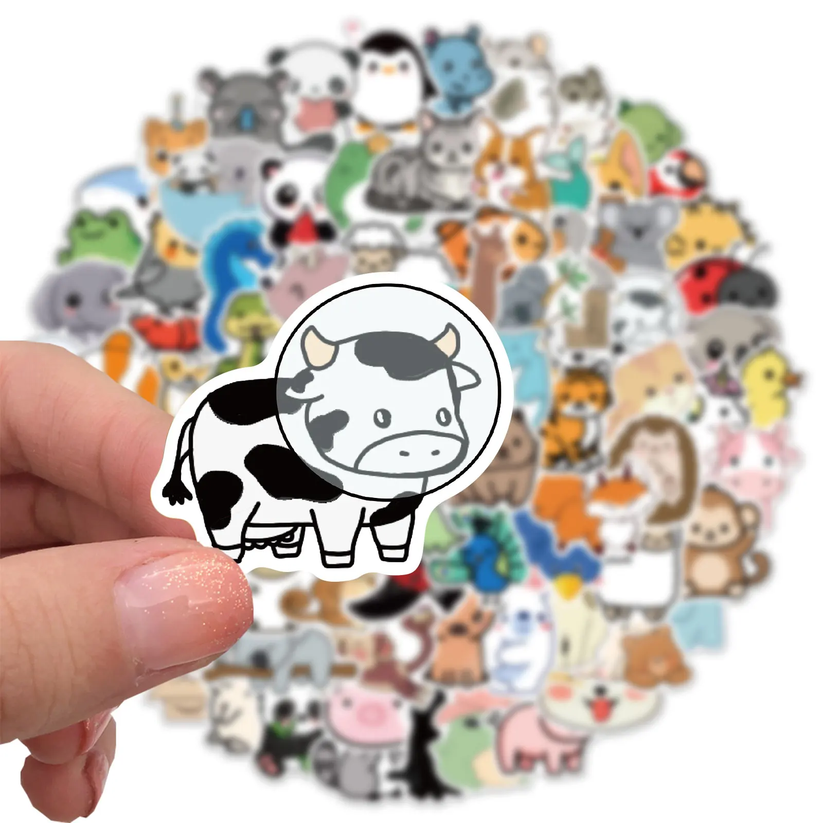 100Pcs Cartoon Natural Animal Graffiti Stickers per Kid Sticker decalcomanie giocattolo casco moto cassa del telefono bagagli