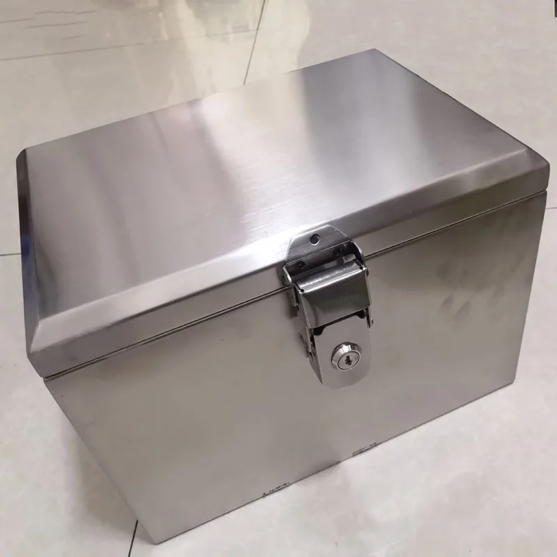 Portable Stainless Steel Toolcase Home Storage Tool Packaging Equipment Transport Side Box Motorcycle  Trunk