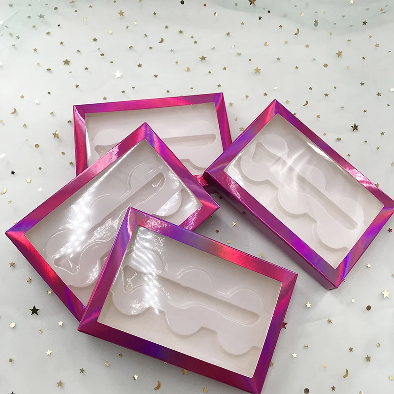 20pcs 3pairs Fake Lashes Packing Box White Trays Empty Lash Box without Lashes and Tweezers