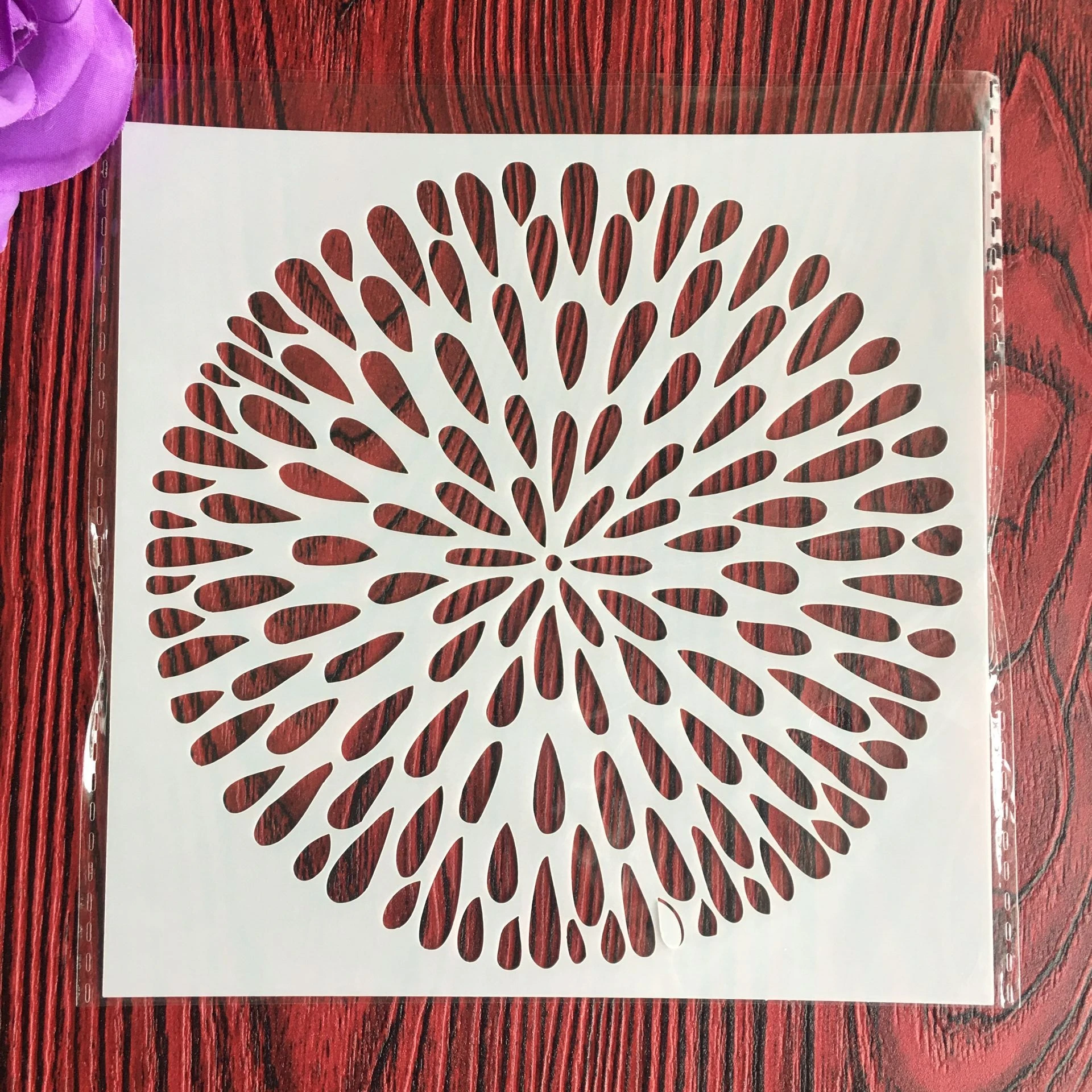 Mandala 1pc 15 * 15cm  mold DIY home decoration drawing template laser cutting wall template painting tile tiles stencils