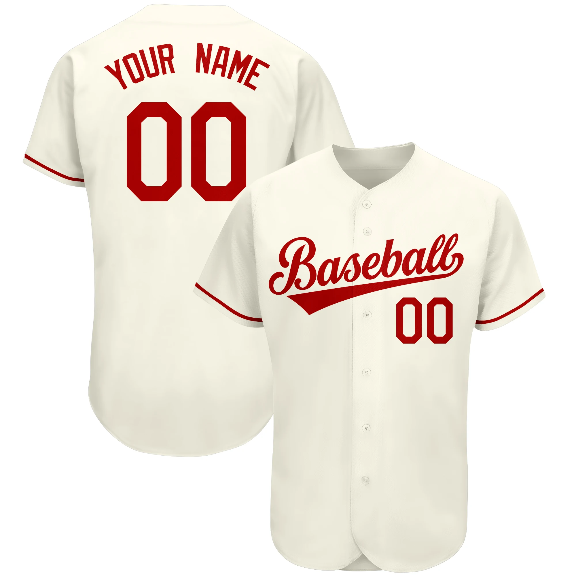 Custom Baseball Jersey Print Personalize Small Button Shirts For Men Women Kids Add Team Name Number