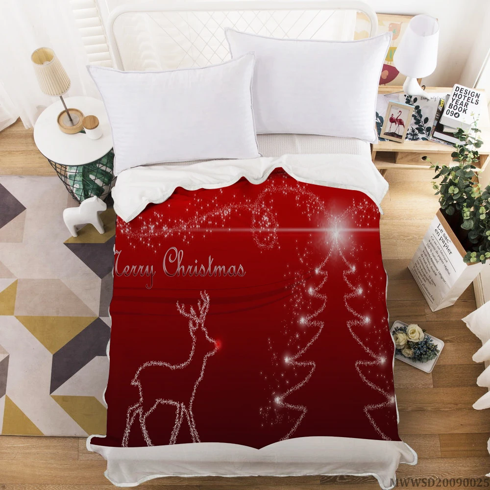 Milsleep 2021 New Blankets Merry Christmas Blankets Custom Soft Warm Blankets Drop Shipping