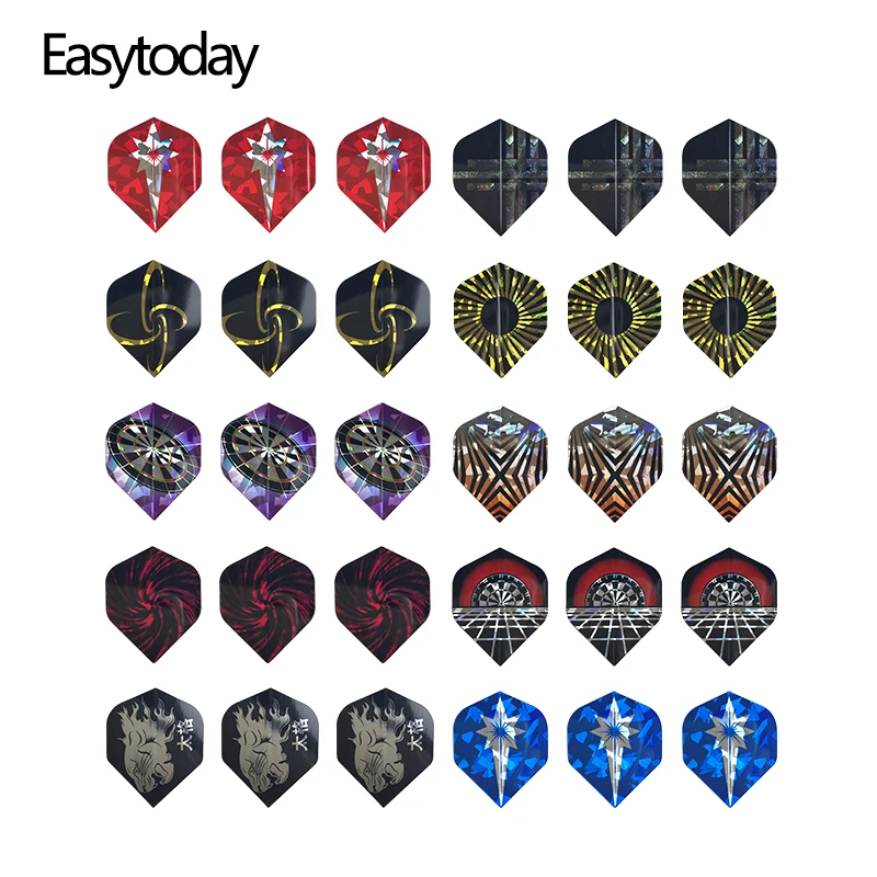 30Pcs/sets Professional Accessories Darts Flights Set Ten Colors High Quality Plastic Dart Wing Cool Darts Accessories Dardos