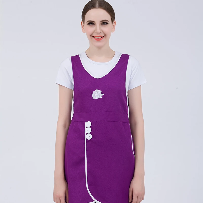 Manicurist apron Sleeveless Spa Uniform Beauty Salon Tattoo Nurse Doctor Women Slim Workwear apron Kitchen Cleaning Aprons