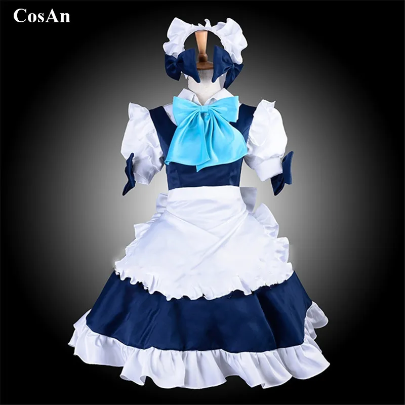 Hot Game Touhou Project Izayoi Sakuya Cosplay Costume Lovely Maid Outfit Unisex Activity Party Role Play Clothing Custom-Make