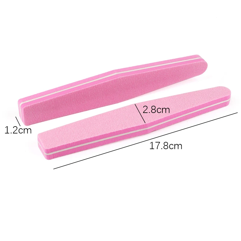 50Pcs/Lot Foam Sponge Nail File 100/180 Diamond Colorful Nail Sanding Buffer Blocks Double-side Gel Manicure Nail Art File Tool