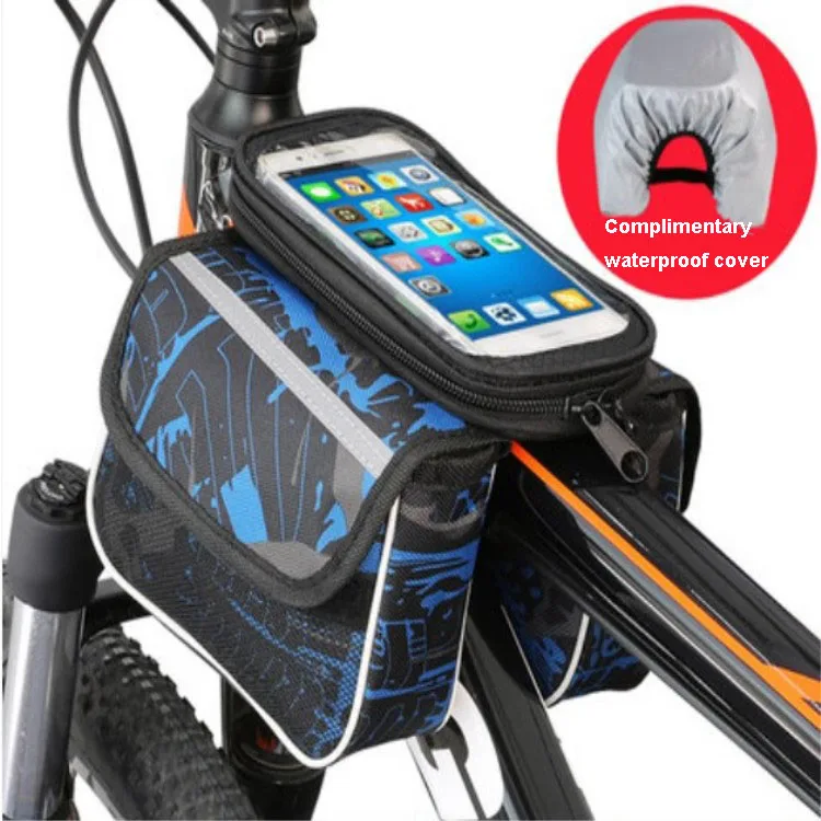 

Bike Bags Bicycle Frame Front Tube Bag rainproof Mountain Bike two side Pouch Cycling Phone Holder Saddle Bag Fietstas Stuur