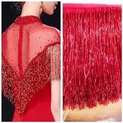 heavy bead fringe tassel trim for dance costume, haute couture dress trimming beading fringe