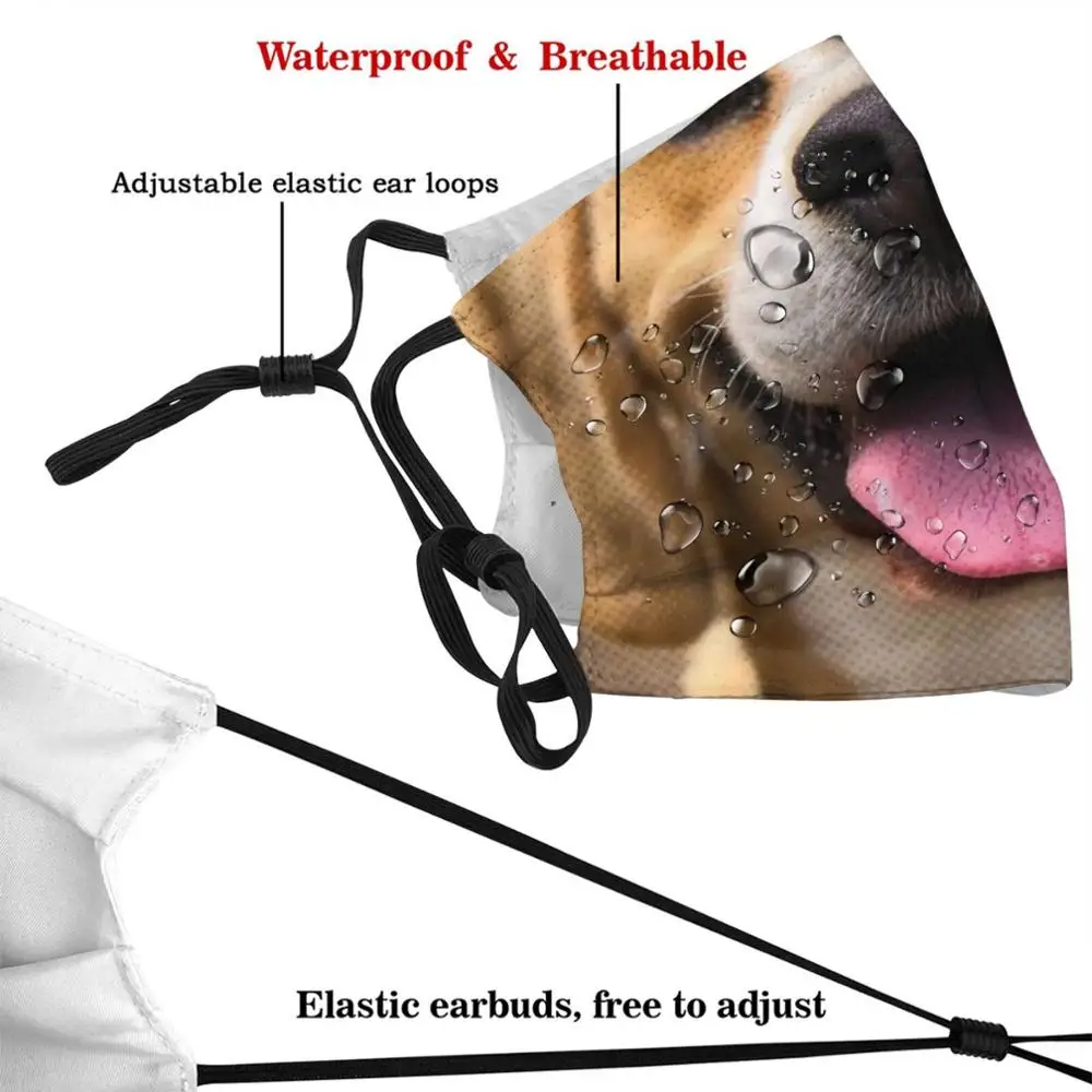 Hond Gezicht Dier Masker #2 Masker Volwassen Kind Wasbare Pm2.5 Filter Logo Creativiteit Hond Hond Hoofd Hond Gezicht Hond doggie Animal Tong