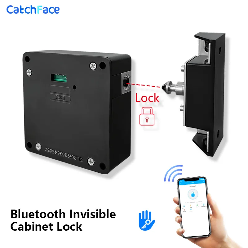 Imagem -02 - Armário Oculto Rfid Trava Invisível para Porta com Bluetooth e App Ttlock Bloqueio Inteligente de Armários Digital