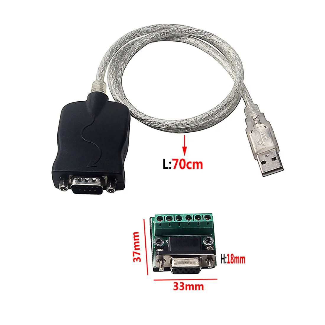 USB 2,0 к RS485 RS-485 DB9 COM последовательный порт устройство конвертер адаптер кабель высокая скорость PL2303 USB2.0 5Mbp шнур 70 см Прямая поставка