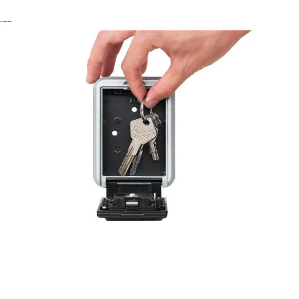 Muur Gemonteerde Key Safe Mini Opslag Key Box Opslag Lock Box Met 4 Cijfercombinatie Waterdichte Cover Voor outdoor Gebruik