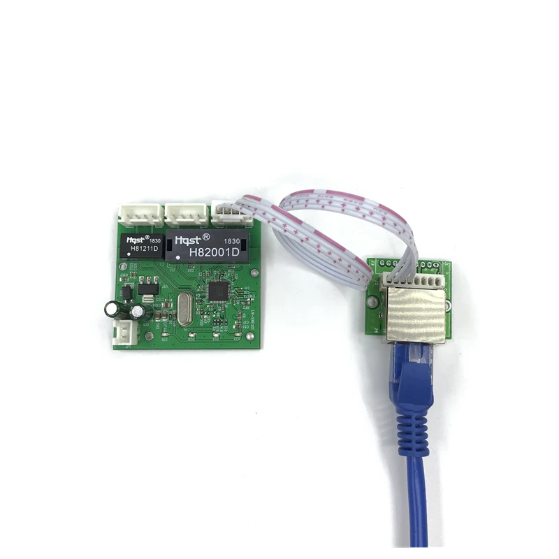 Modulo Switch OME 3 porte PCBA 4 Pin Header UTP PCBA module con Display a LED posizionamento foro vite Mini PC Data OEM Factory