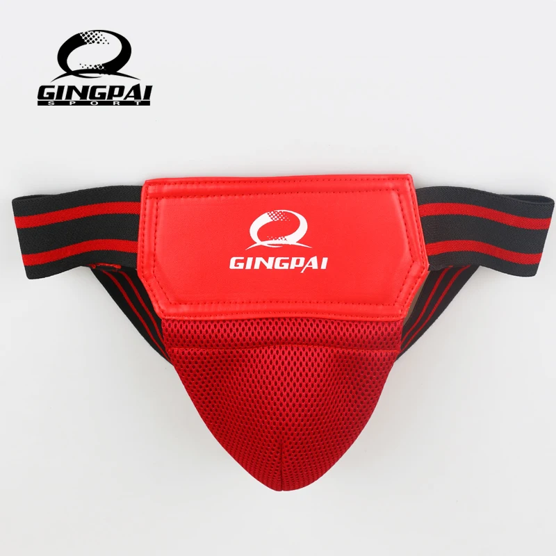 GINGPAI Sanda Crotch Protector Guard Jockstrap MMA Taekwondo Karate Groin Protectors Kick Boxing Cup Protection Men Women Kids