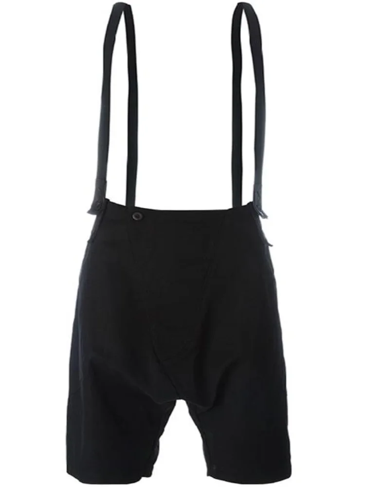 Spring And Summer New Style Young Man Braces Harun Version Shorts Fashion Loose Harem Pants Black All-Match Braces