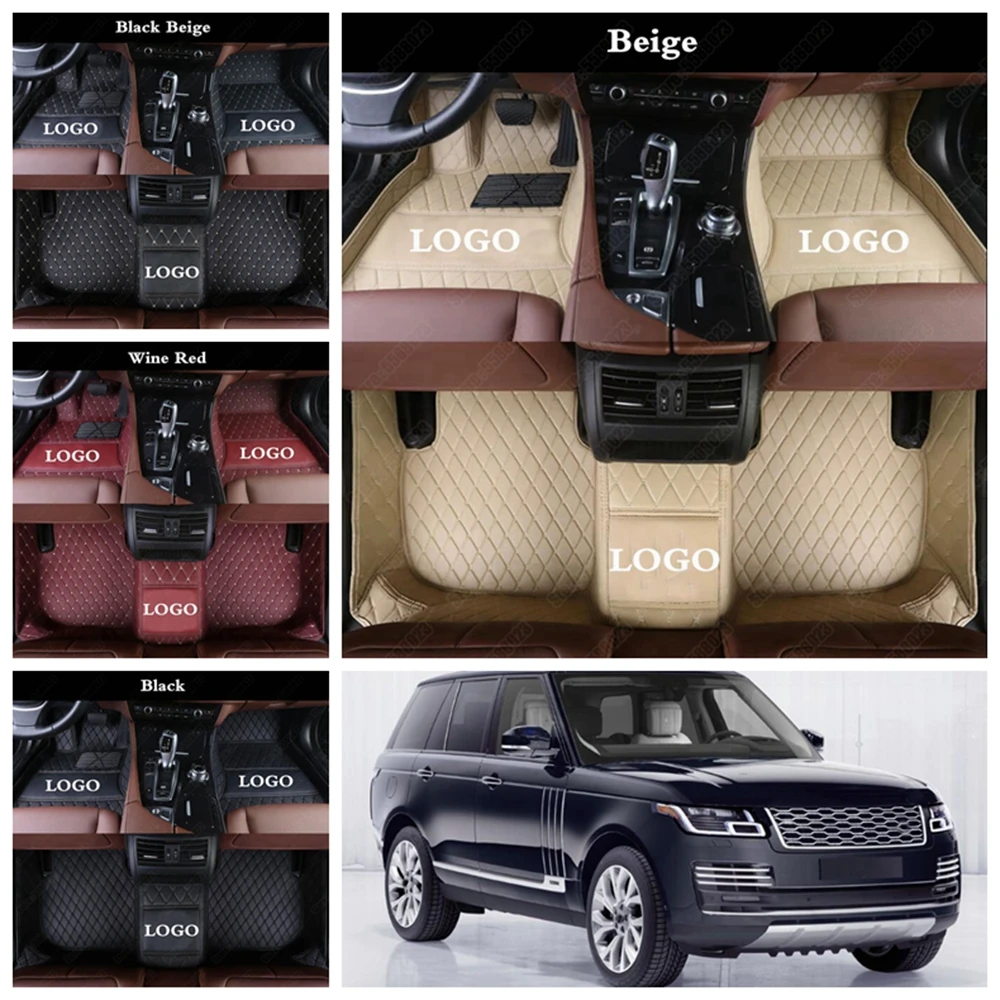 

All Weather Floor Mats for Car Land Rover Range Rover Velar LR2 LR4 Discovery Freelander Range Rover Evoque Leather Auto Carpet