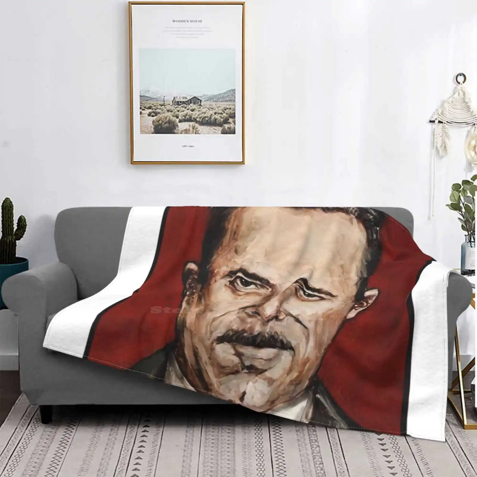 John Dillinger Number One Black Frame Best Selling Room Household Flannel Blanket Michael Corlepne Vito Corleone Corleone The