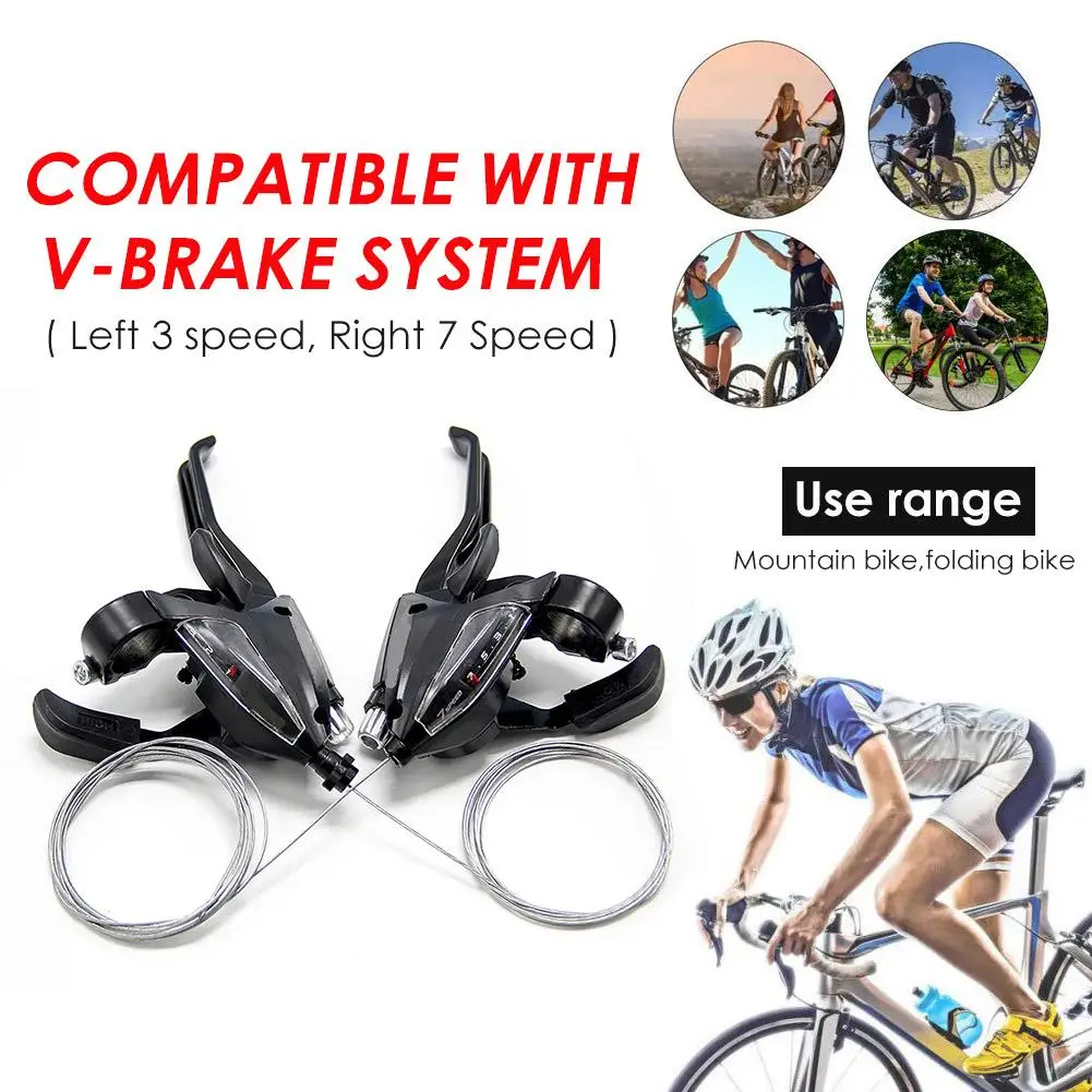 Bike Shifter ST-EF500 3x7 Speed Brake Lever Combo Set Flexible Gear Visible Gear Display Bicycle Shifter For 22.2mm Handlebar