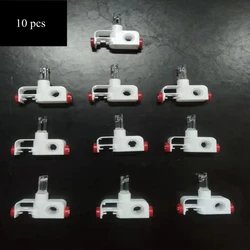 Package of 10pcs Vertical Window Blind Stem and Holder White (Covering Treatment Hardware)
