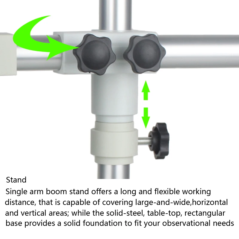 Single-Arm Boom Stand Simul โฟกัสกล้องจุลทรรศน์สเตอริโอ Trinocular 38MP USB กล้องวิดีโออุตสาหกรรมอิเล็กทรอนิกส์ดิจิตอลกล้องจุลทรรศน์กล้องจุลทรรศน์