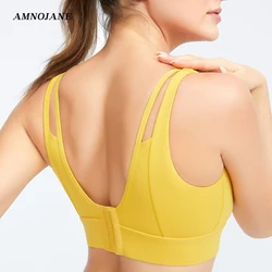 Gym Top Yoga Brassiere High Impact Sports Bra Comfort Shaper Big Bra Push Up Underwear Women Full Support Fixed Cup Sport Bras