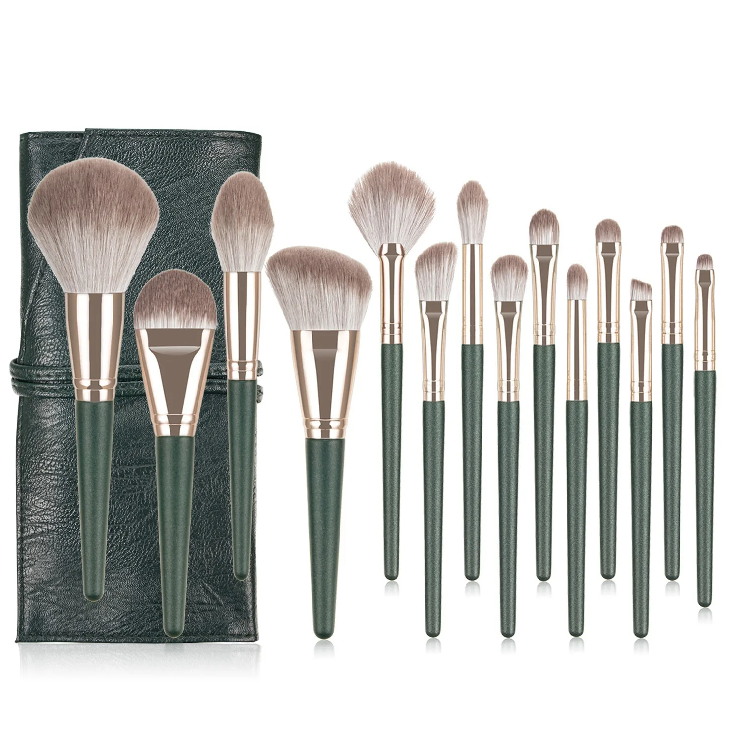 Ensemble de pinceaux de maquillage professionnels, poudre, fond de teint, fard à barrage, eye-blogueur, correcteur, outil cosmétique, sac de 14 pièces