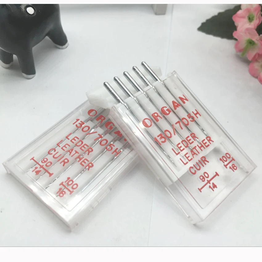 ORGAN SEWING MACHINE NEEDLES 130/705H DOMESTIC LEATHER MIX PACK FOR LEATHER OF ALL KINDS 1PACK =5PCS