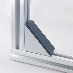 10pcs 2020 3030 4040 Corner Bracket Fitting Black Angle Aluminum Connector with Cap for Industrial Aluminum Profile