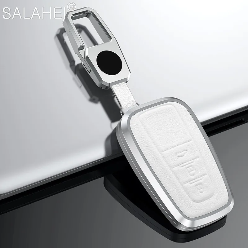 

Aluminum Alloy+Leather Car Key Case For Toyota CHR Prado 2017 2018 Prius Camry Corolla RAV4 2017 2018 2019 2020 Auto Accessories