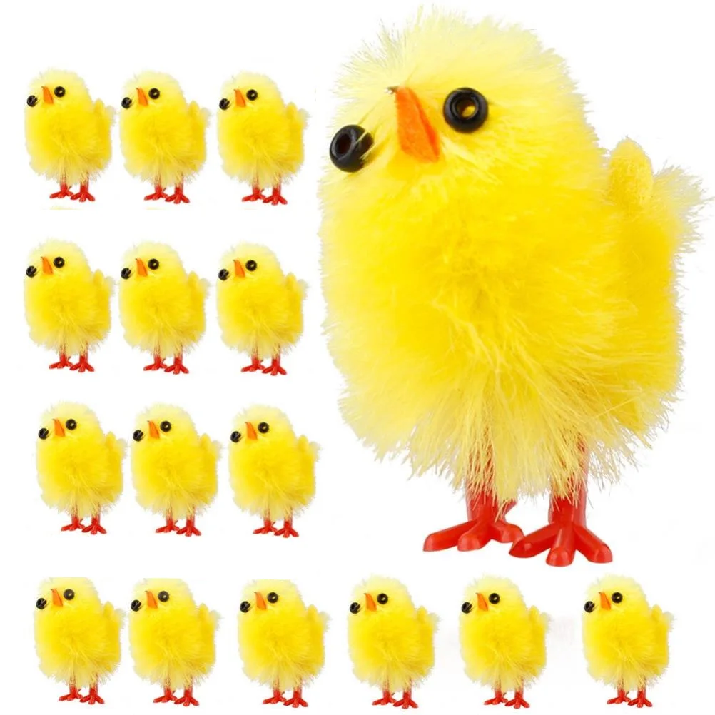 

60PCS Mini Easter Chicks Yellow Easter Decoration Toy Spring Home Garden Decor Party Favors and Gifts for Kids