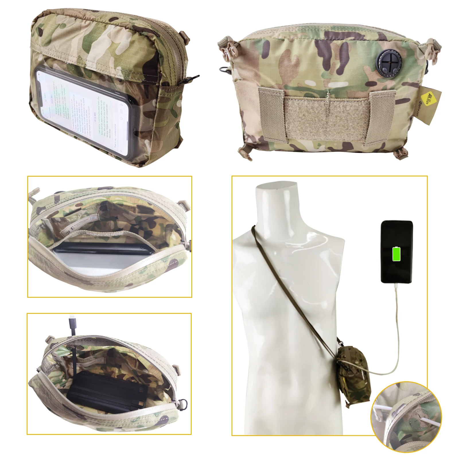 AKmax 30L Ultra Lightweight Fordable & Durable Daypacks with Waist Belt for Women and Men, Camouflage