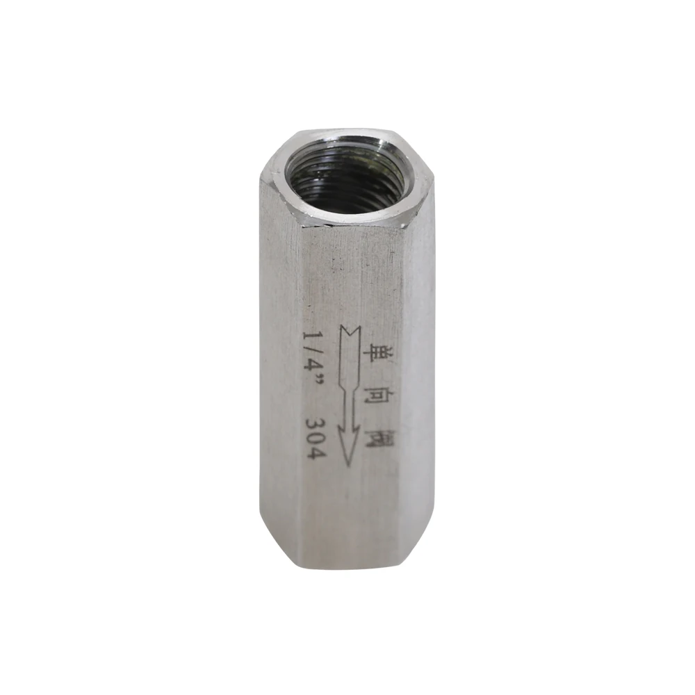 1pc 1/8'' 1/4'' 3/8'' 1/2'' Female Thread 304 Stainless Steel Air Check Valves One-way Valve for Water Oil Gas