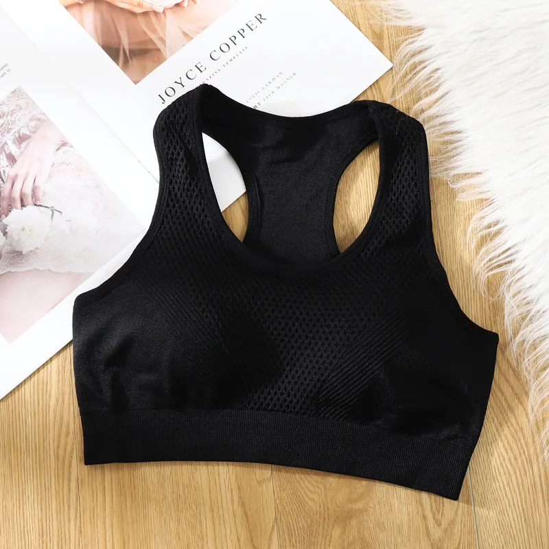 Women\'s Sports Bras Shockproof Ventilated Chest Pad Tube Top Camisole Yoga Gym Tops Seamless Chest Wrap Push Up Underwear bh