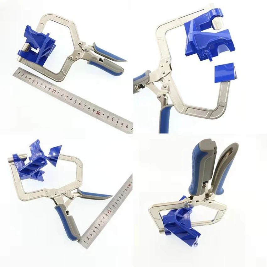 90 Degree Corner Clamp Woodworking Right Angle Clamp Fixing Clip for Pocket Hole Joinery Carpenter Photo Framing Cabinet