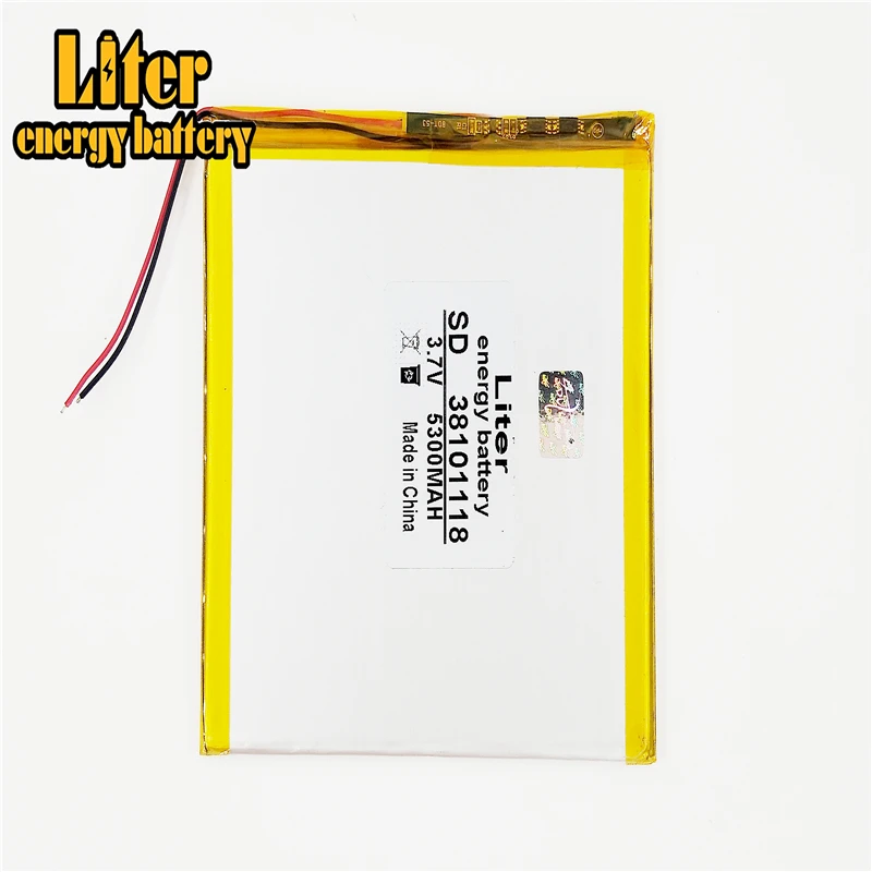 بطارية بوليمر ليثيوم أيون للمنزل الذكي ، 5300 مللي أمبير ، 3.7 فولت ، 38101118 ، 8 بوصة ، 9 بوصة ، 10 بوصات