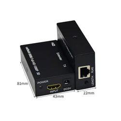 1 para 1080P FHD hdmi-kompatybilny z RJ45 60M Extender Splitter nadajnik i odbiornik przez Ethernet CAT 5E/6 dla TV PC Laptop HDTV