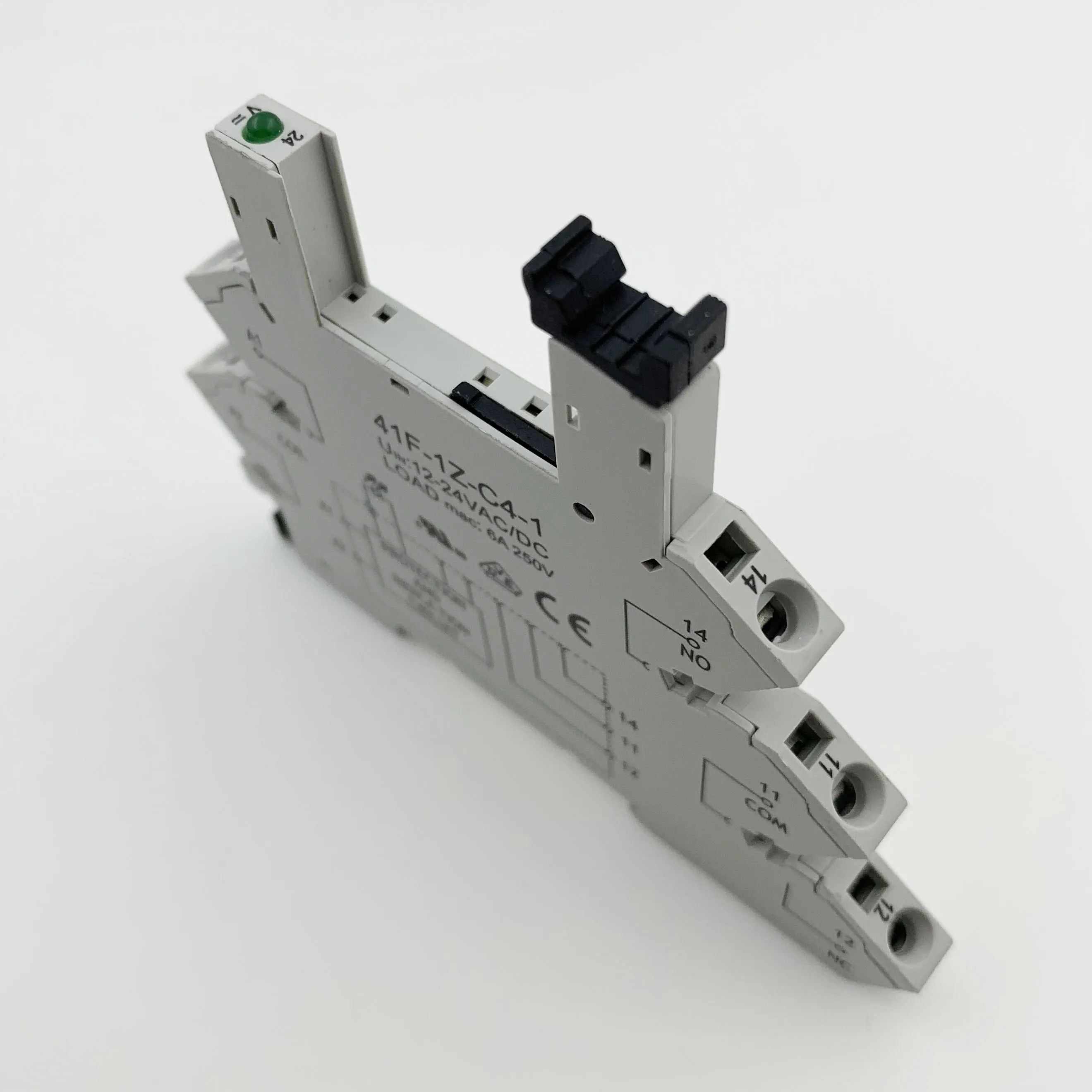 10Pcs RELAY SOCKETS 41F 1Z C4  41FF DIN Rail Snap Mount POWER RELAY WITH RELAY HOLDER AC&DC 6-24V VOLTAGE CONTACT RELAY MODULE