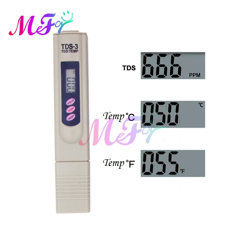 Portable Pen Digital Water Meter Filter Measuring Water Quality Purity Tester TDS Meter Thermometer for Aquarium Pool