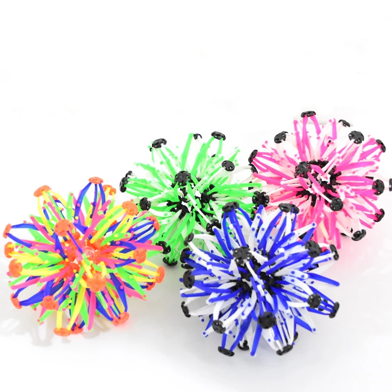 Stretch Expanding Ball Children\'s Toys Funny Stress Relief Plastic Throwing Gift Kid Magic Weaving Rainbow Sphere Shrinking