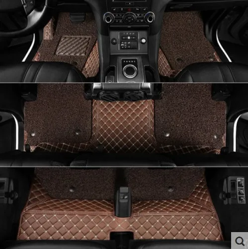 

High quality! Custom special car floor mats for Chevrolet Traverse 7 8 seats 2016-2009 durable waterproof double layers carpets