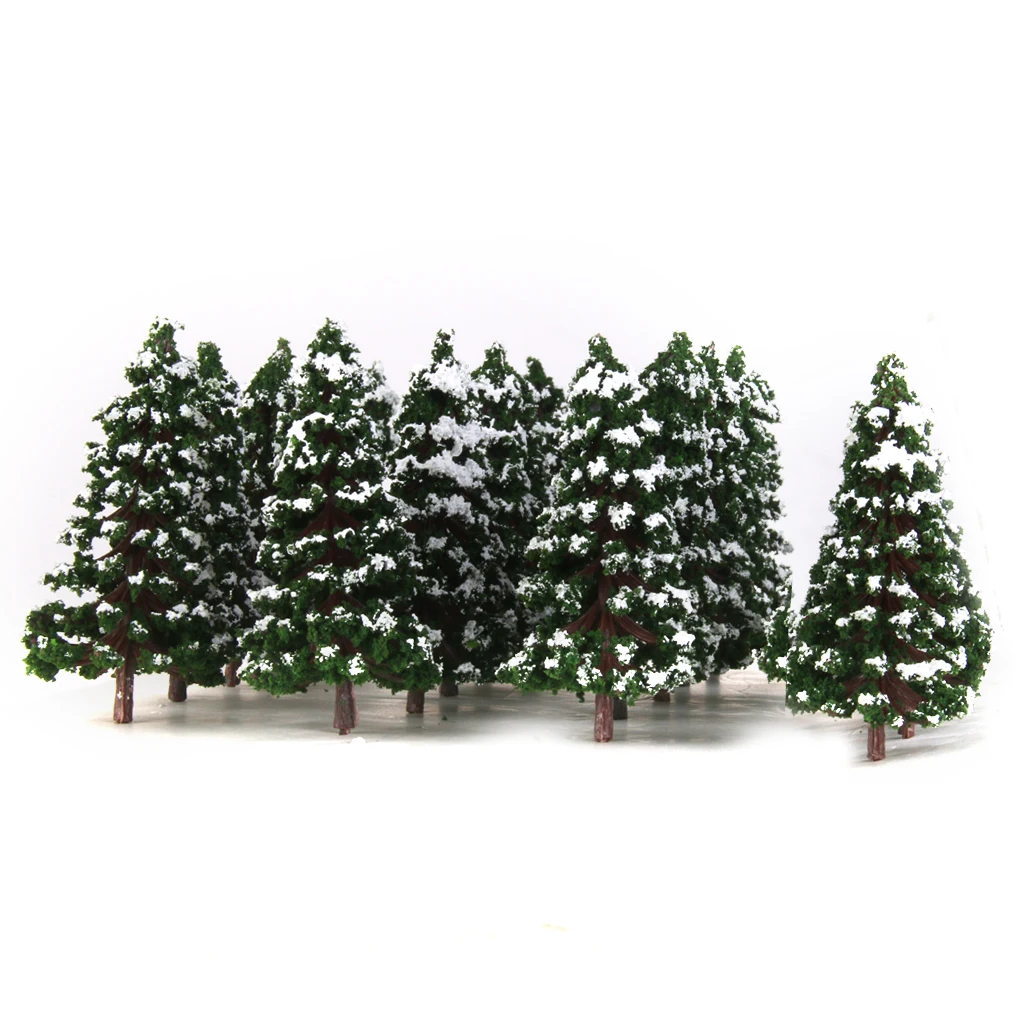 

20pcs Models Green Trees Snow Scene Landscape Train Decoration Toy 3.15