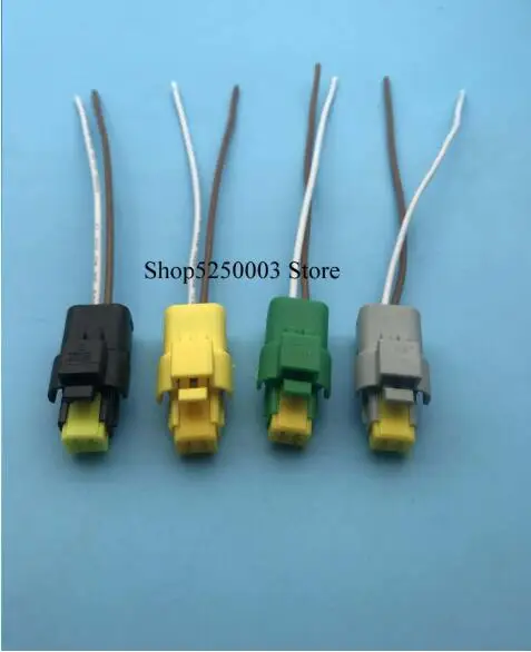 

Free shipping 100 pcs 2 Pin 211PC022S5049 1.5 Female Water Temperature Sensor Plug Turn Light Lamp Connector With Wire