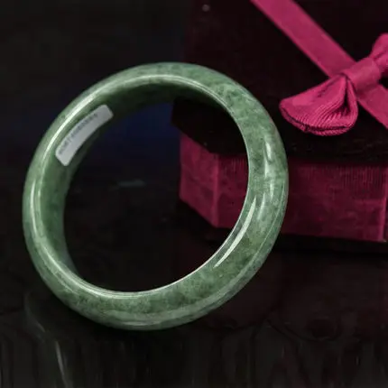 

Zheru Jewelry натуральный бирманский жадеит темно-зеленый браслет 54-62 мм Элегантные украшения принцессы для мамы и девушки