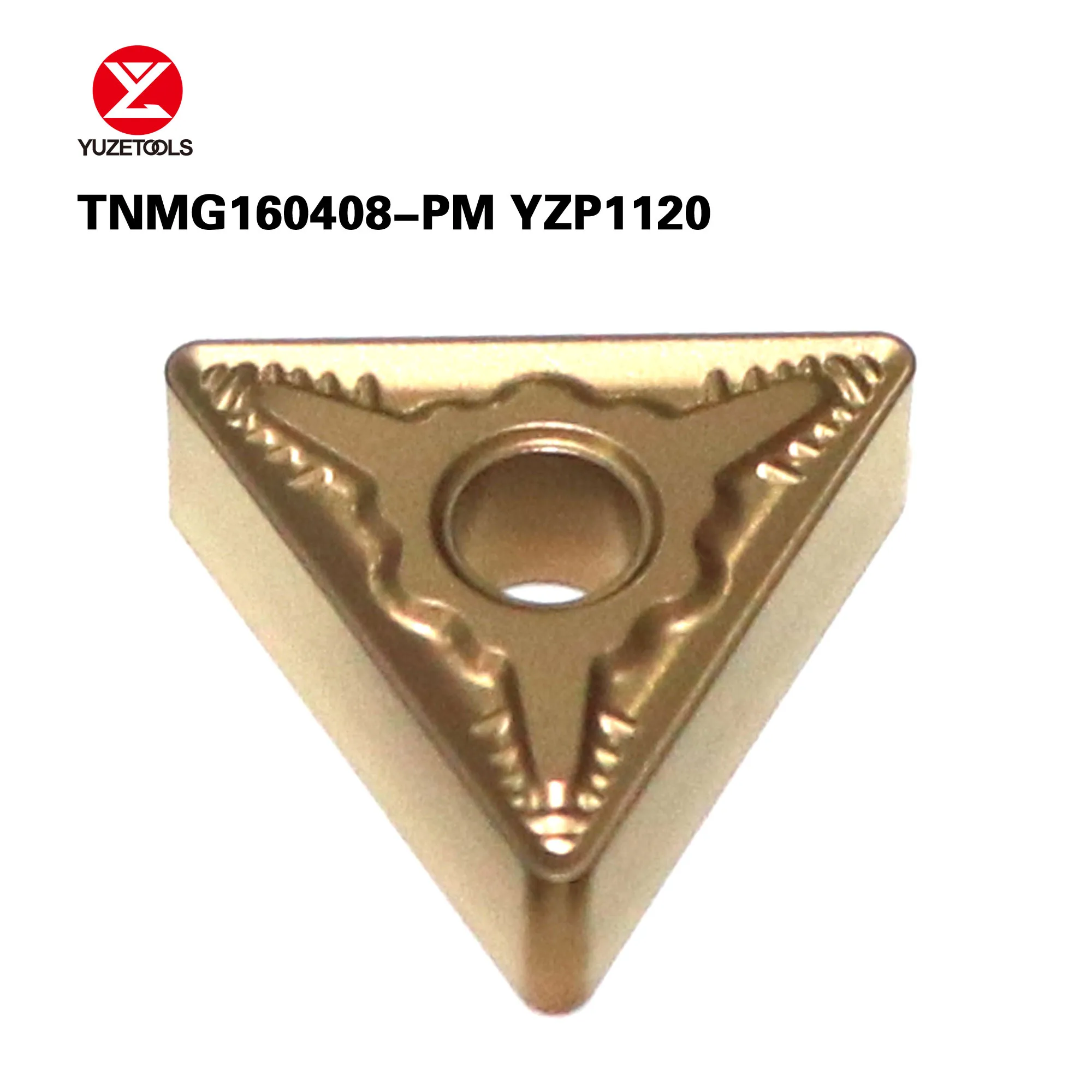 

YUZETOOLS 10pcs TNMG160404-PM YZP1120 CNC Turning Cutte Lathe Semi Finish Machining Steel Tungsten Carbide Inserts