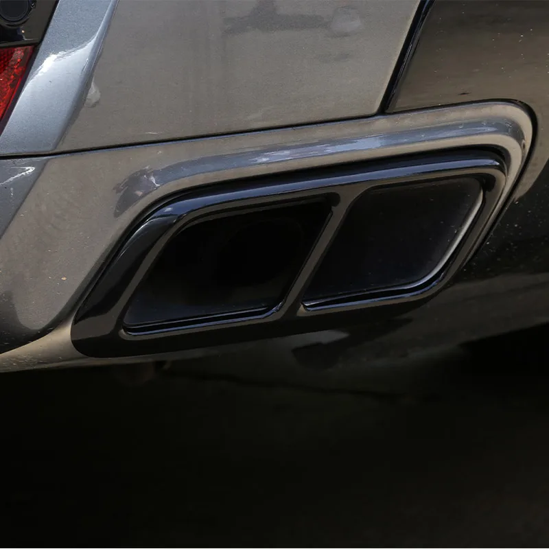 لاند روفر رينج روفر سبورت 2018-20 الفولاذ المقاوم للصدأ أسود/فضي سيارة العادم الأنابيب الذيل الحلق غطاء اكسسوارات الديكور #4