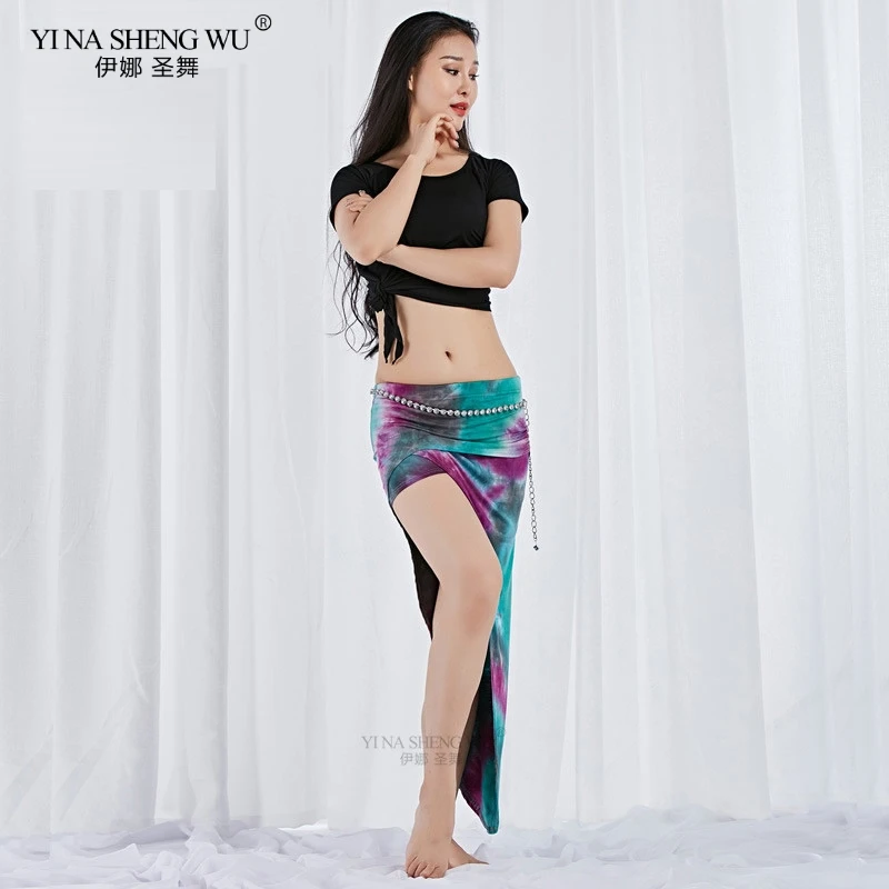 For Women Dance Costumes Ladies Skirt High Waist Short Fitted Dress Mini Skirt Tie-dyed Costume For Belly Dance Class Clothes